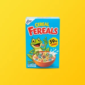 Cereal with Frog On Box